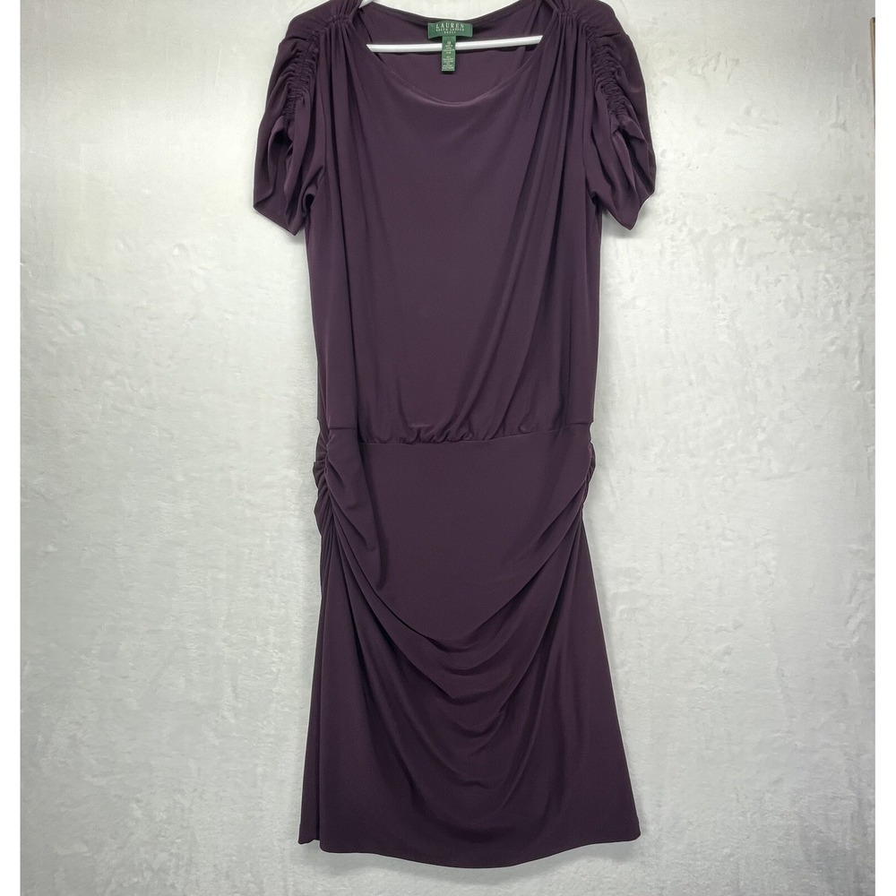 Lauren Ralph Lauren Dress Women's Size 10‎ Deep Purple Boat Neck